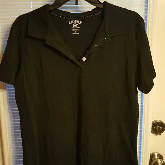 2 Identical Black Collard Shirts