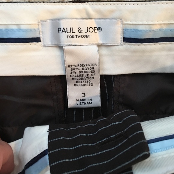 Black Pinstripe Paul & Joe for Target Pants, sz 3 - Picture 2 of 4