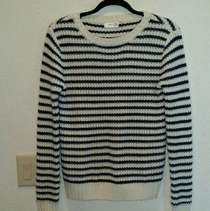 Navy Blue Striped Sweater