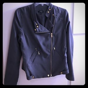 Gray lightweight motorcycle jacket