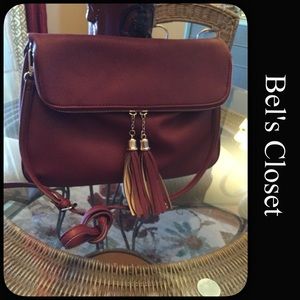 Beautiful Burgundy color shoulder purse