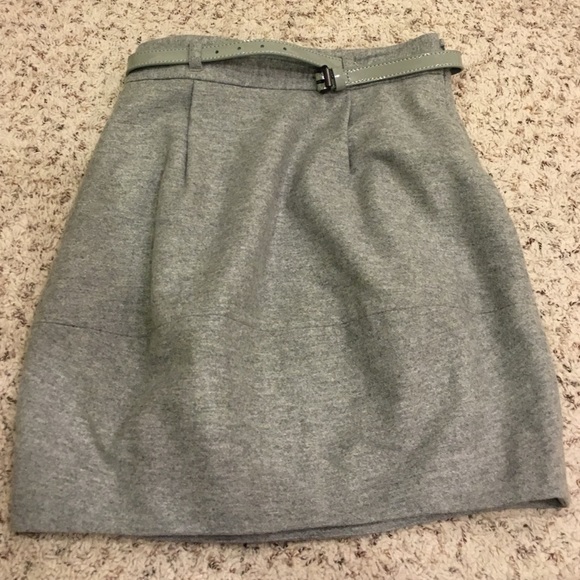 Theory size 6 Gray Wool Skirt