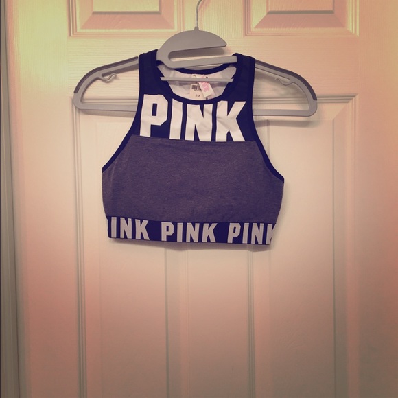 Gray sports bra