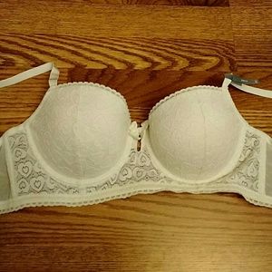 Ivory heart lace push up bra 36 c from Aerir