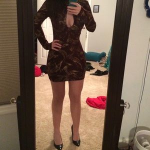 High Neck Cutout Dress