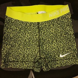 Neon Green Nike Pro Spandex