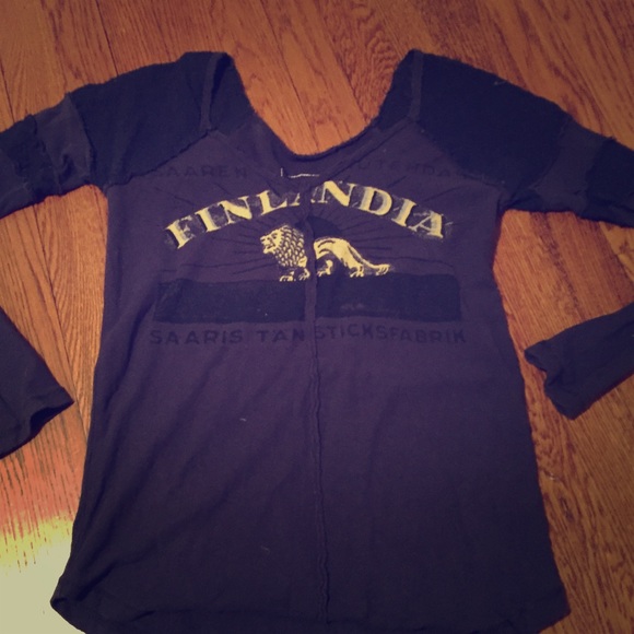 Free People We the Free Findlandia Navy Shirt