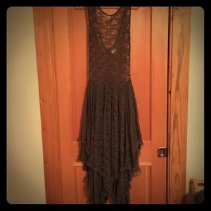 See through olive green Free People dress.
