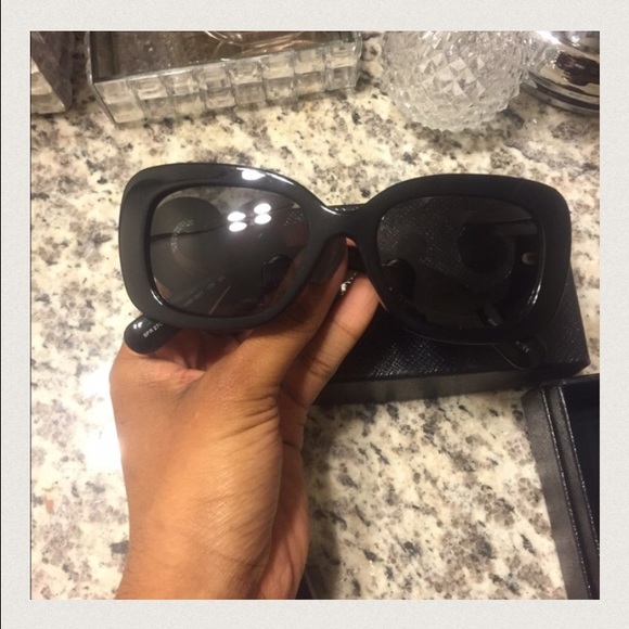 Like New Prada Baroque Black Sunglasses
