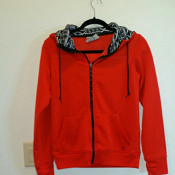 Red Aztec Zip-up Hoodie by Empyre - Picture 1 of 3
