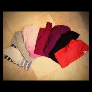 Set of 7 maternity tops