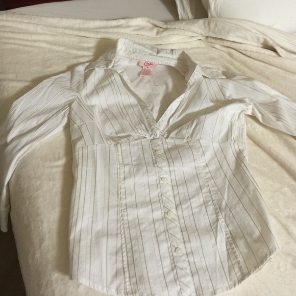 Gold and white blouse