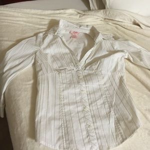 Gold and white blouse