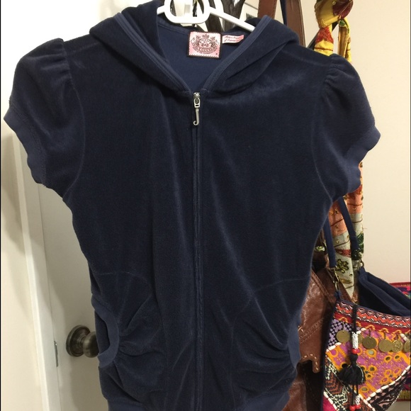 Navy blue juicy couture velour tracksuit