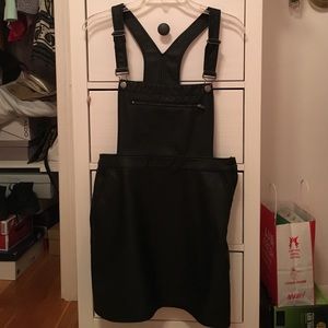 Faux Leather Overall skirt