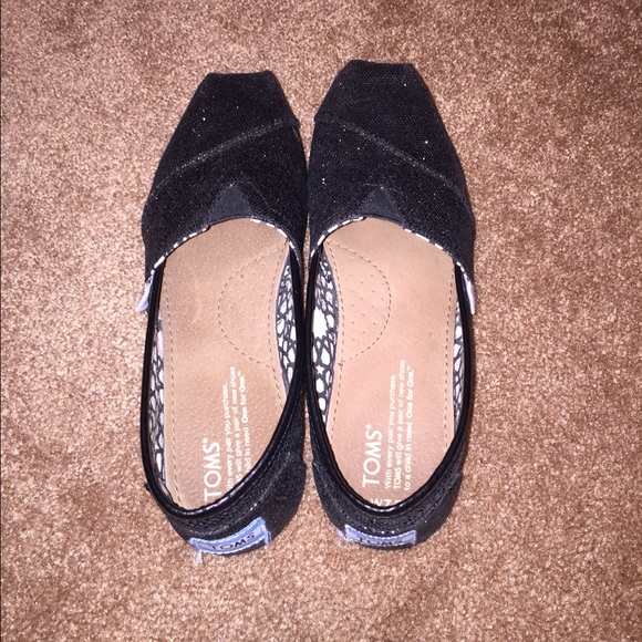 Black TOMS with Sequins