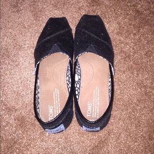 Black TOMS with Sequins