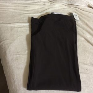 Brown slacks.