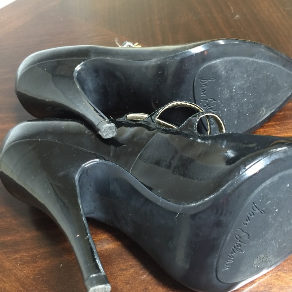 Sam elderman black 3 strap heels - Picture 4 of 4