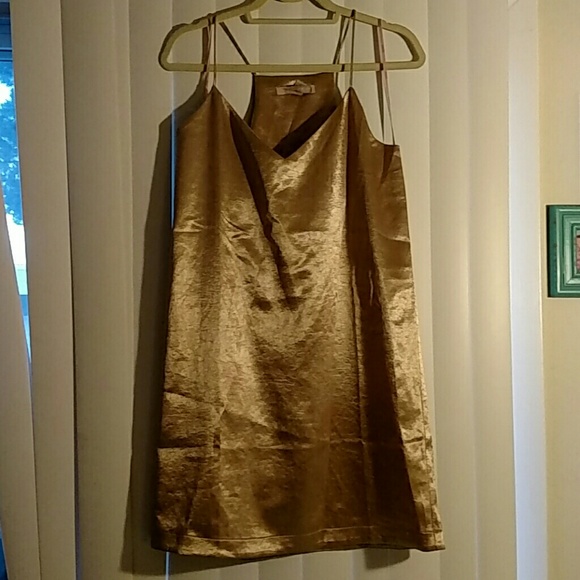 Gold, a-line dress