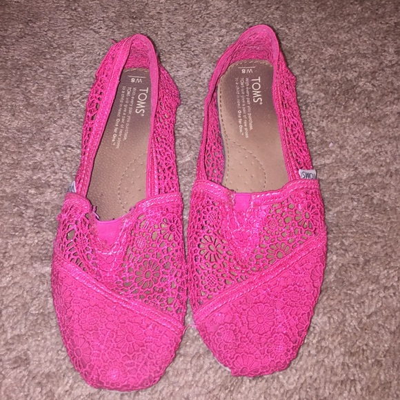 Pink Lace TOMS
