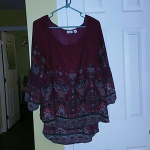 Gorgeous Hi-low marsala top