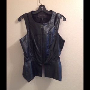 BCBG Pleather Vest