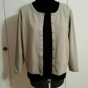 Sage green sweatshirt cardigan