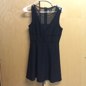 Black fit and flare dress