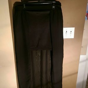 High low black skirt size XL