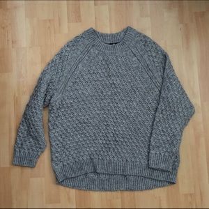 Grey long oversized sweater
