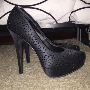 Black Bakers Pumps, Size 6.5