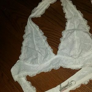 NWOT White halter bralette