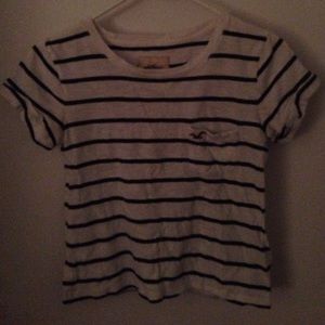 Hollister striped crop top