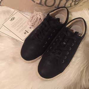 Black suede Ugg sneakers