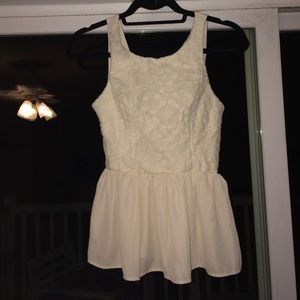 Small V Back Peplum Tank Top