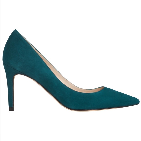 L.K. Bennett Florete Teal Suede Pumps 38.5
