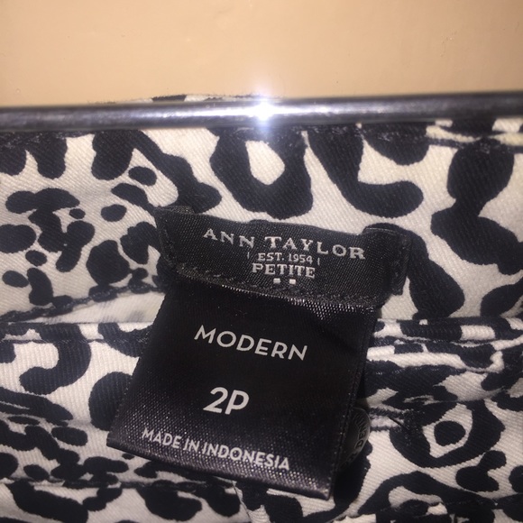 Ann Taylor leopard print pants 2p (modern) - Picture 4 of 4