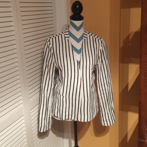 LOFT Linen Open Blazer - Picture 1 of 4