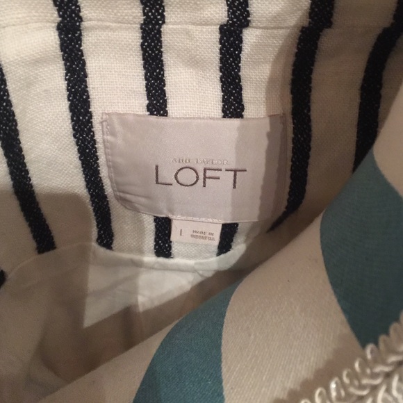 LOFT Linen Open Blazer - Picture 2 of 4