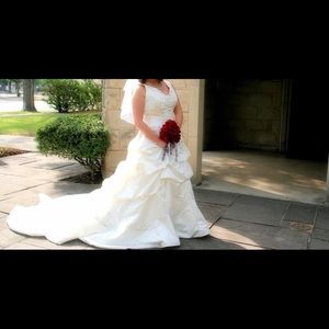 Size 18 wedding dress with veil