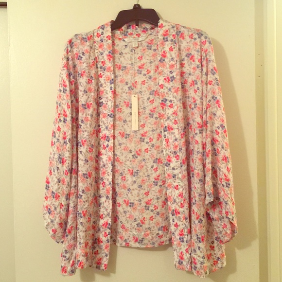 LC Lauren Conrad flowered jacket