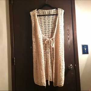 Sleeveless Crochet Sweater
