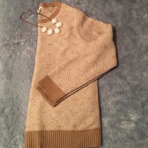 J. Crew cream and beige sweater. Like new!