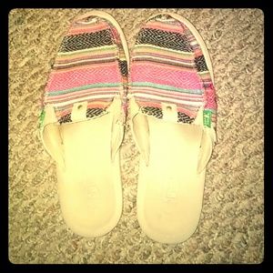 Sanuk size 7 slip ons