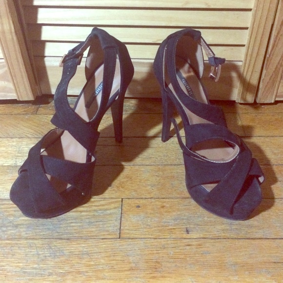 Strappy Black Heels