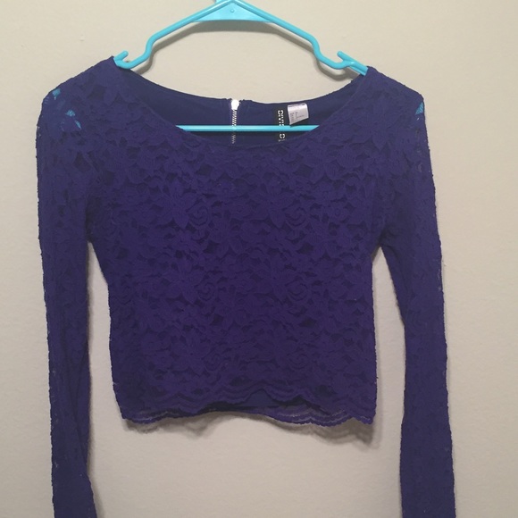 Royal blue H&M crop top