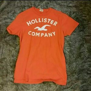 Embroidered Orange Hollister T shirt
