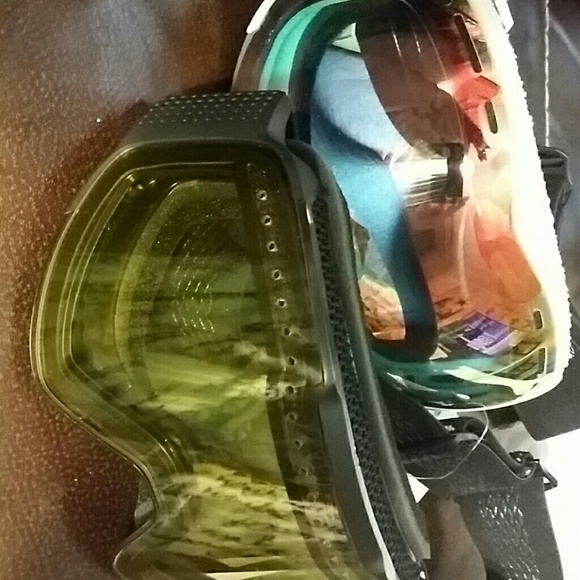 2 pair of snow goggles