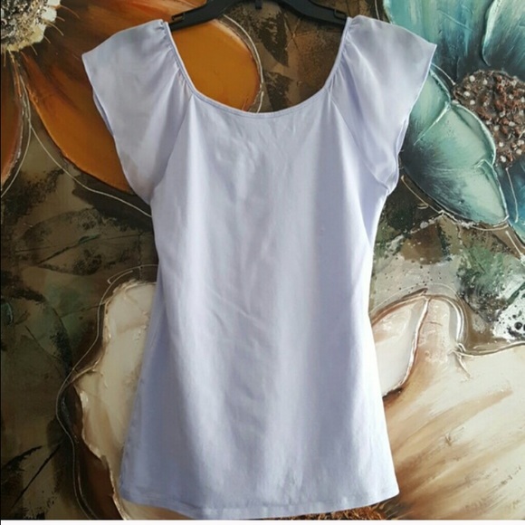 Express shirt with sheer sleeves